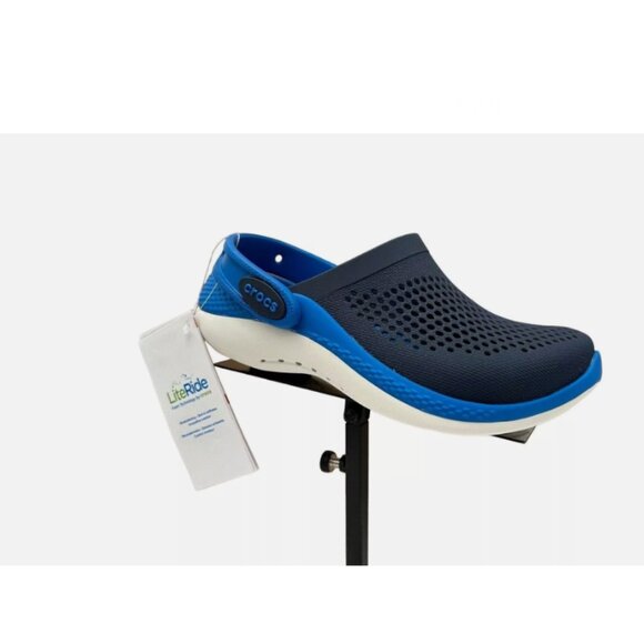 CROCS Other - Crocs LiteRide Little Girls Slip-on Clogs Size 12-13 Navy Water Friendly & Comfy